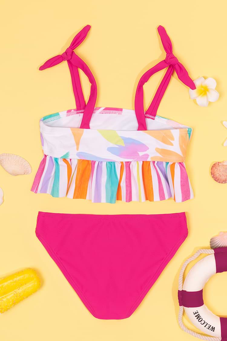 Tankini fille à volants hipster