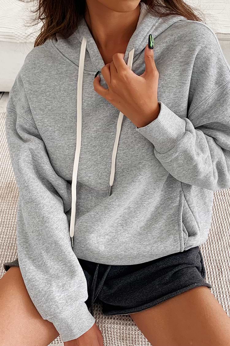 Sweat à capuche gris