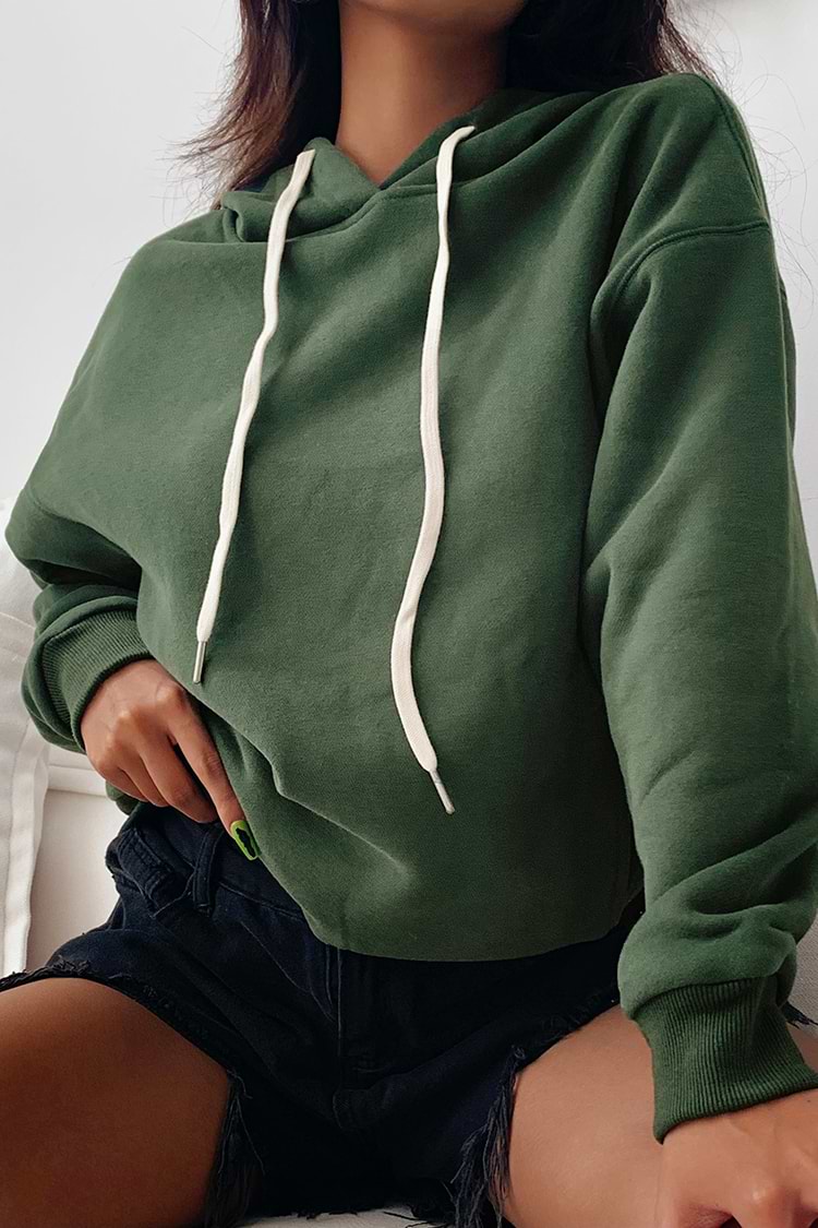 Sweat à capuche vert