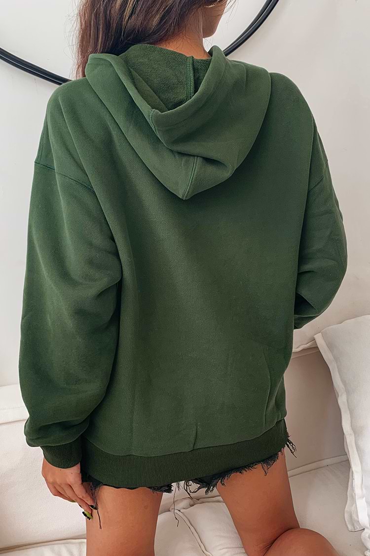 Sweat à capuche vert