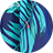 Green & Blue Tropical Plunging Mini Cover-Up