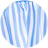 Blue & White Stripe Flutter Sleeve Smocked Waist Midi Dress