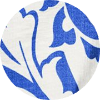 Blau Tropisches Top mit V-Ausschnitt