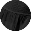 Schwarzer Midi-Strand-Sarong mit gesmokter Taille