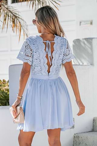 Scalloped Lace Fit & Flare Dress Scalloped Lace Fit & Flare Dress