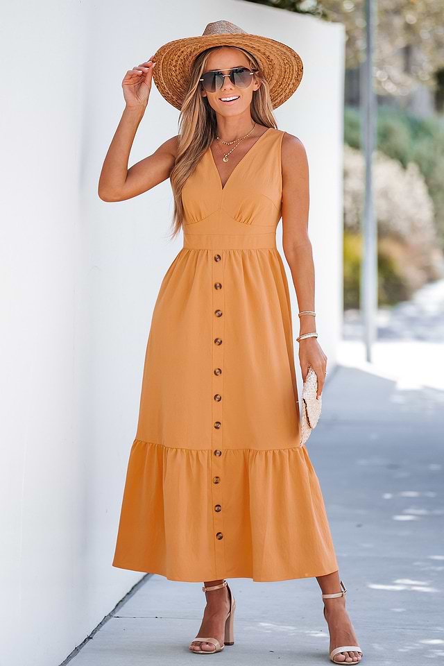 strapless open back dress Darrah Orange Bow Back Flare Mini Dress main image 1