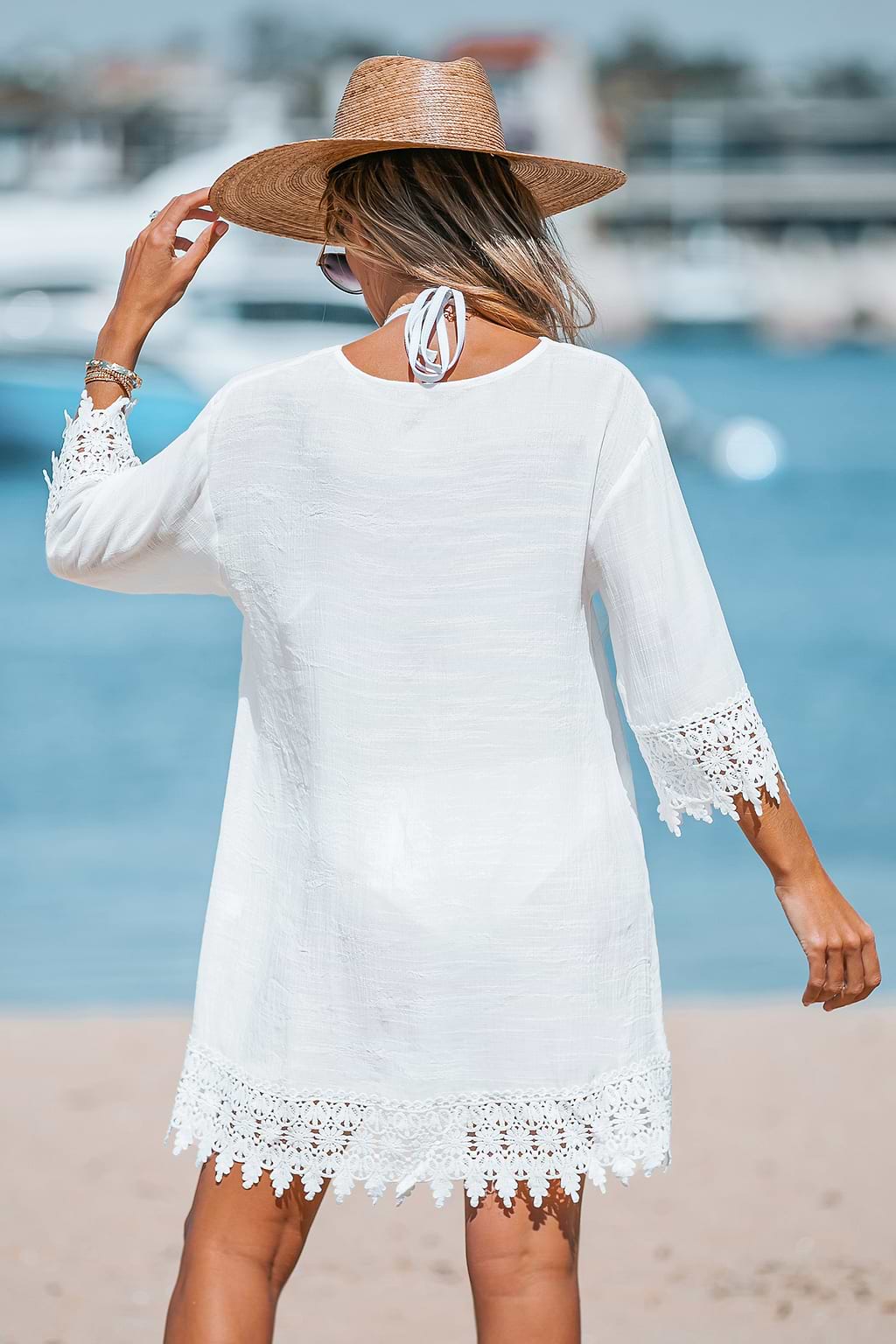 Lace Mini Cover-Up Dress