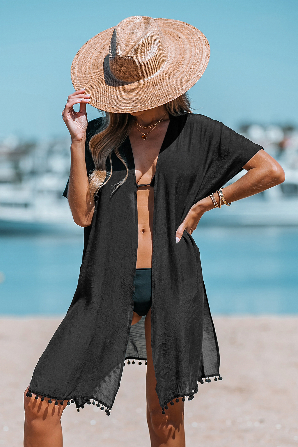 Pom Pom Cover-Up Kimono