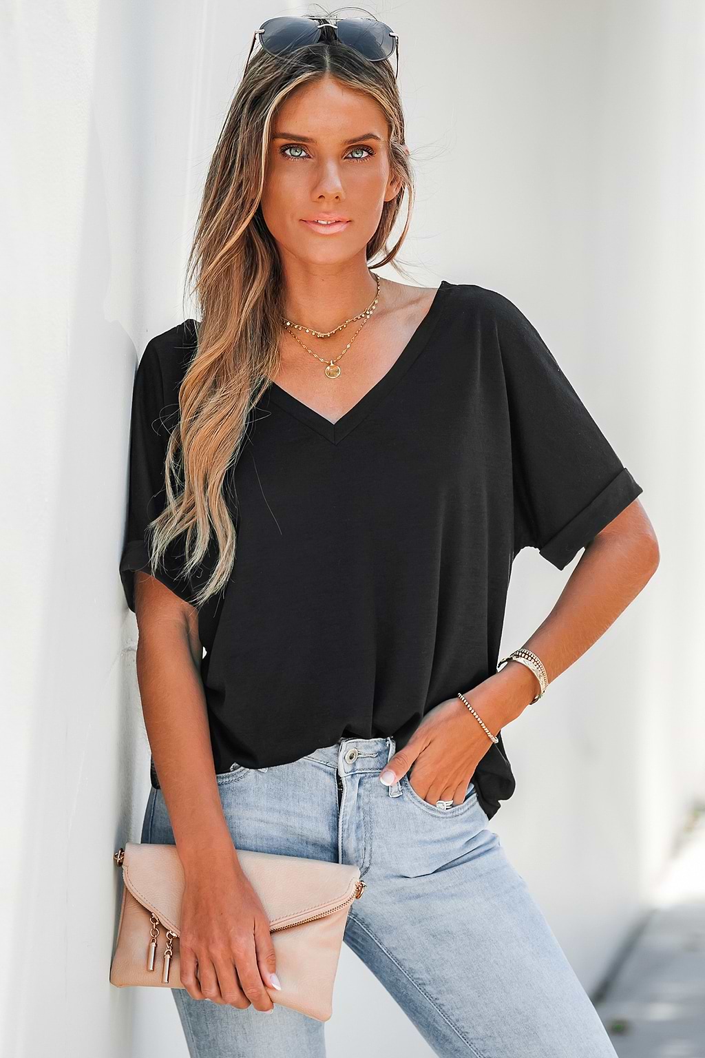Twist-Back Short Sleeve Top
