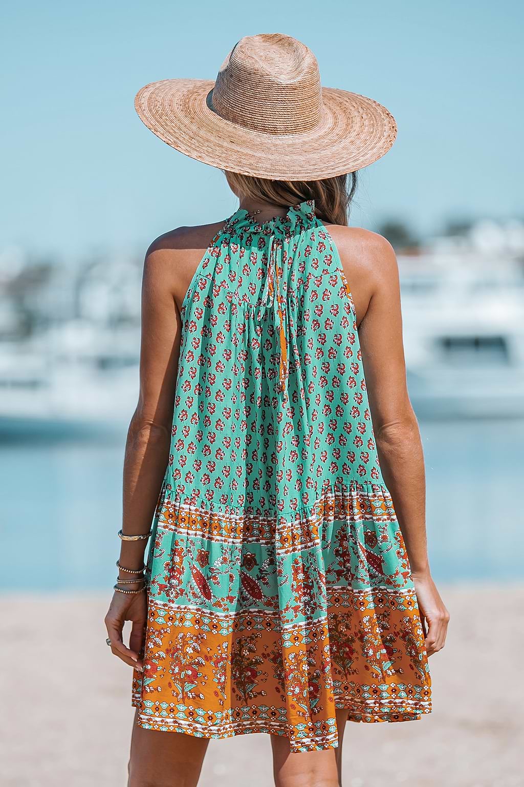 Paisley Floral Print Mini Dress