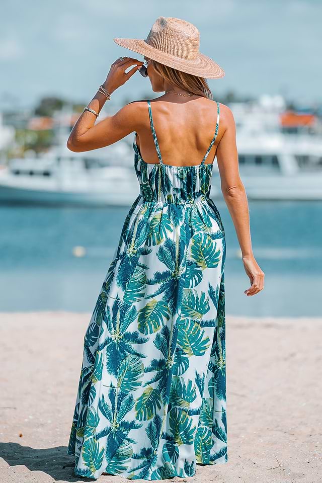 chinese dress ladies CUPSHE Women's V Neck Floral Dress Short Sleeve Elastic Waist Split Hem Tropical  Maxi Summer Dresses, Black S at Amazon Women's Clothing store