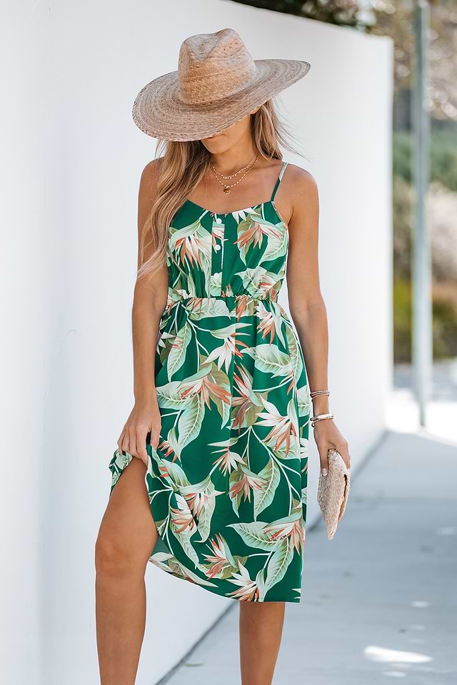 green emerald velvet dress Silk/ Cotton Abstract Bird Print Fit & Flare Dress