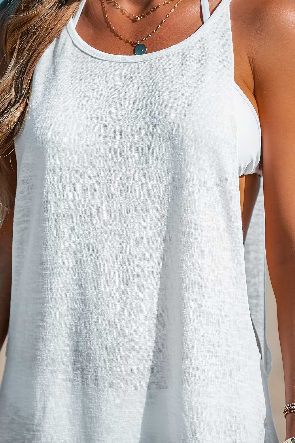 Robe cover up mini en tricot slub