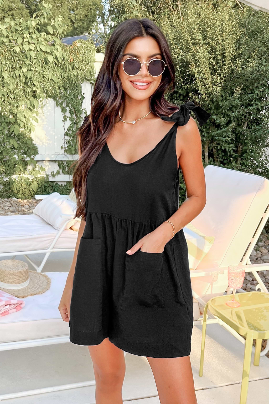 Bow Tie Strap Cover-Up Romper