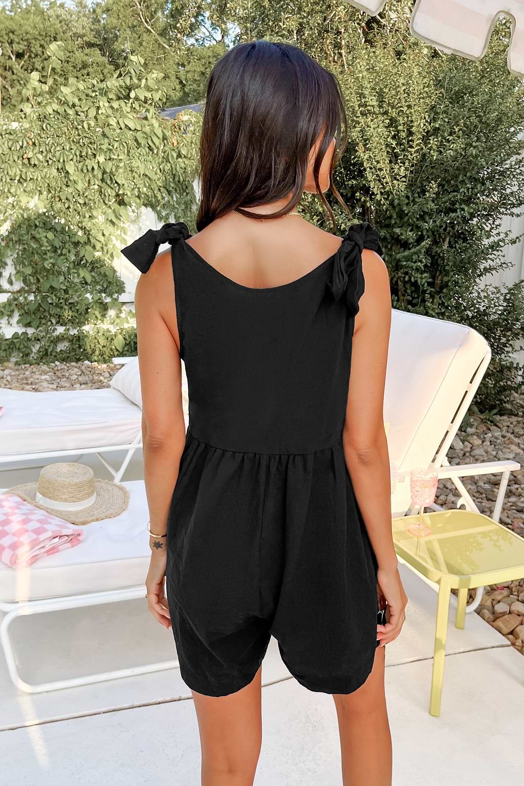 Bow Tie Strap Cover-Up Romper
