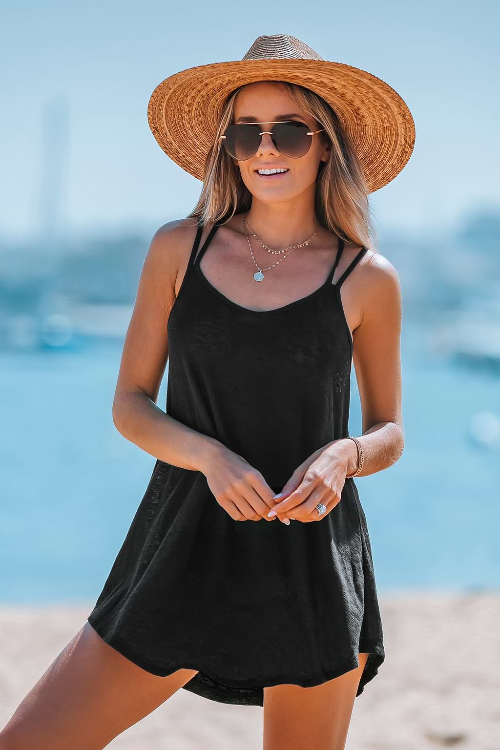 Vestido playero con escote en V Feeling Beachy
