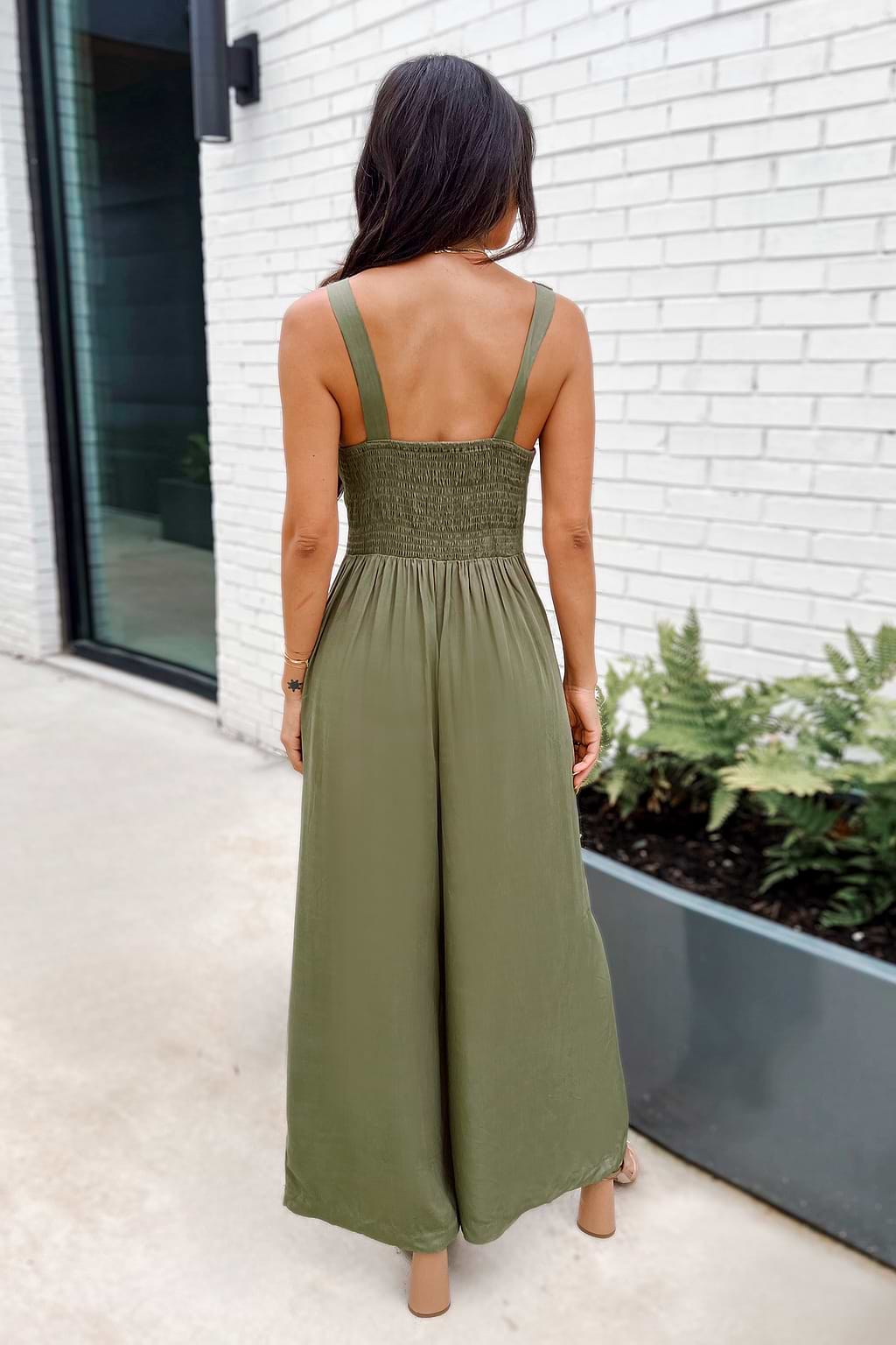Strappy Cutout Wide Leg Jumpsuit