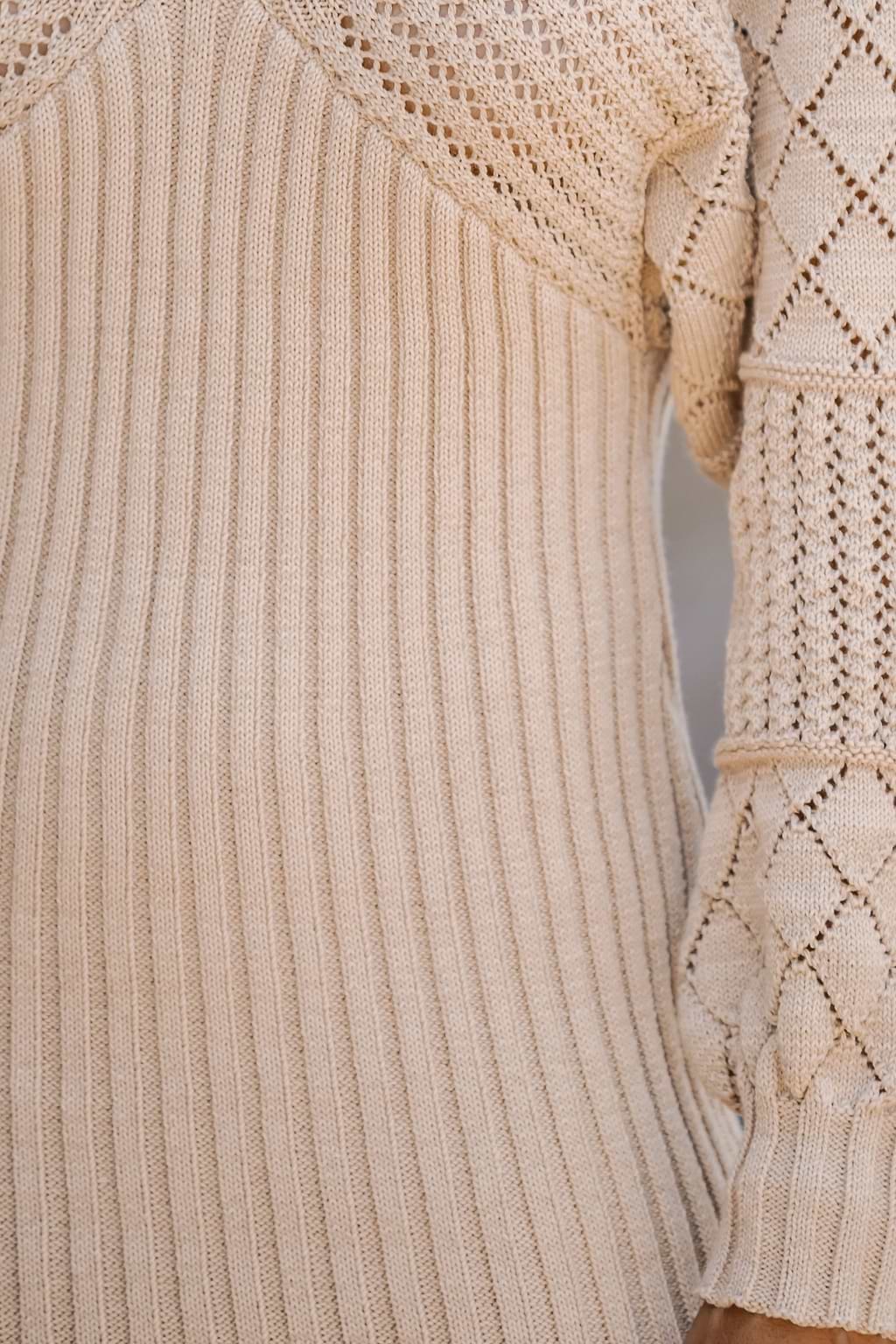 Crochet V-Neck Mini Jumper Dress