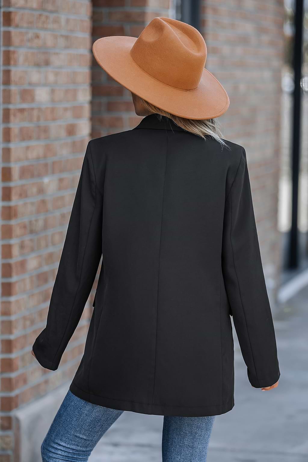 Onyx Notched Button Blazer