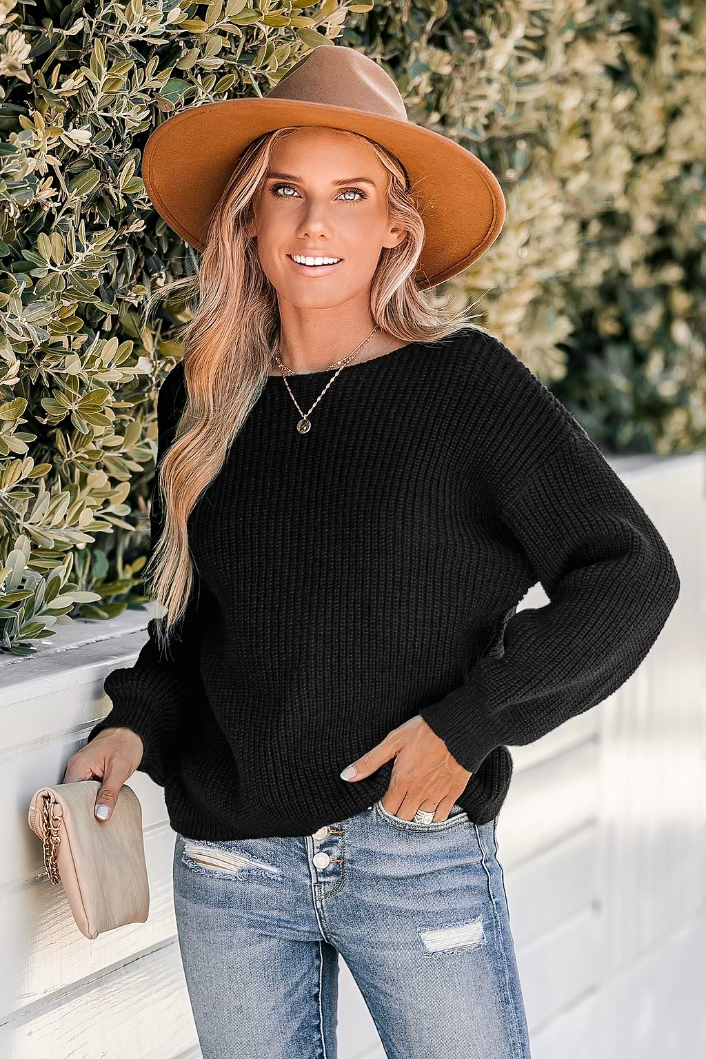 Onyx Chunky Knit Sweater
