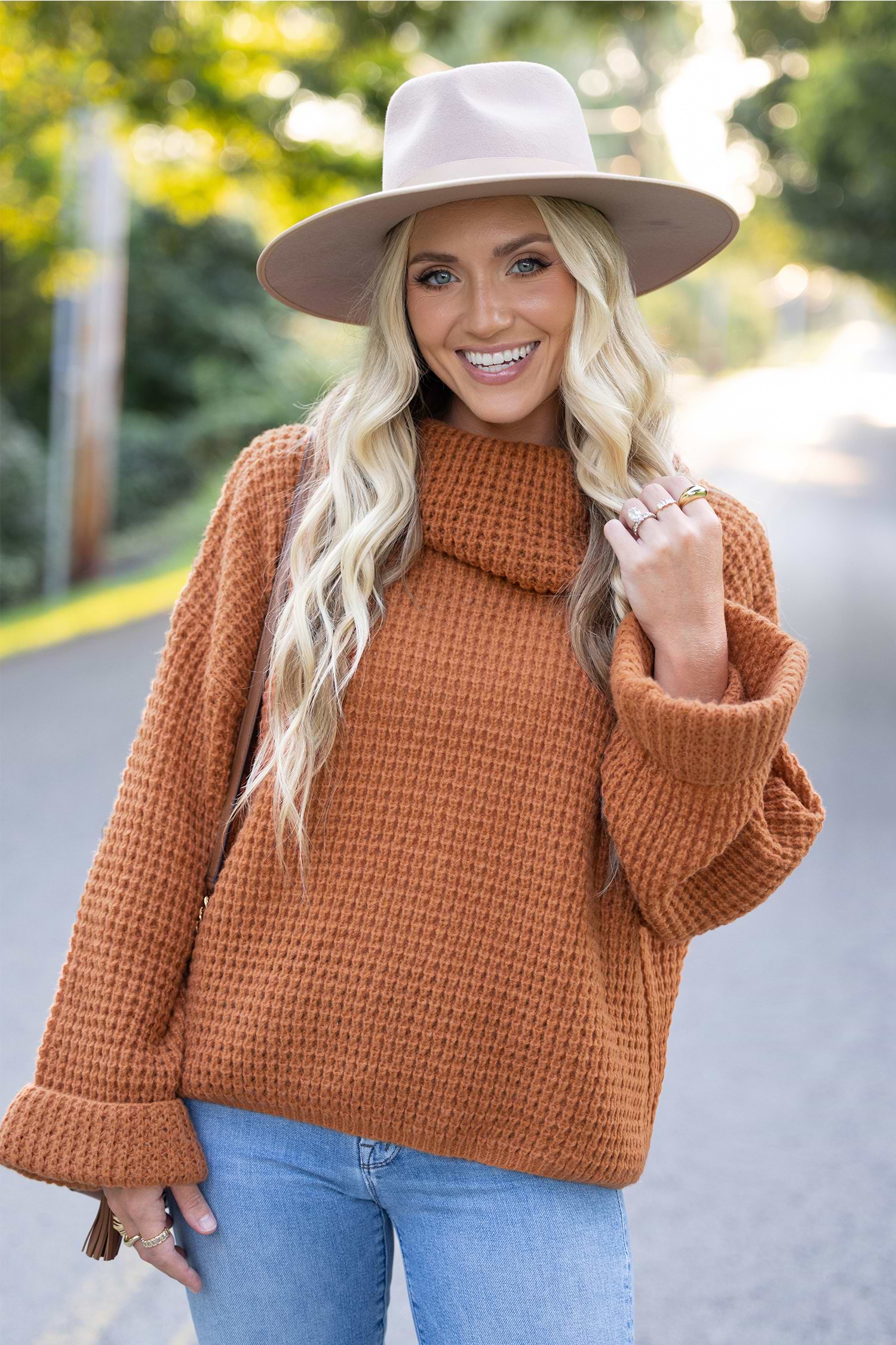 X Savannah Toasty Chunky Knit Turtleneck Sweater