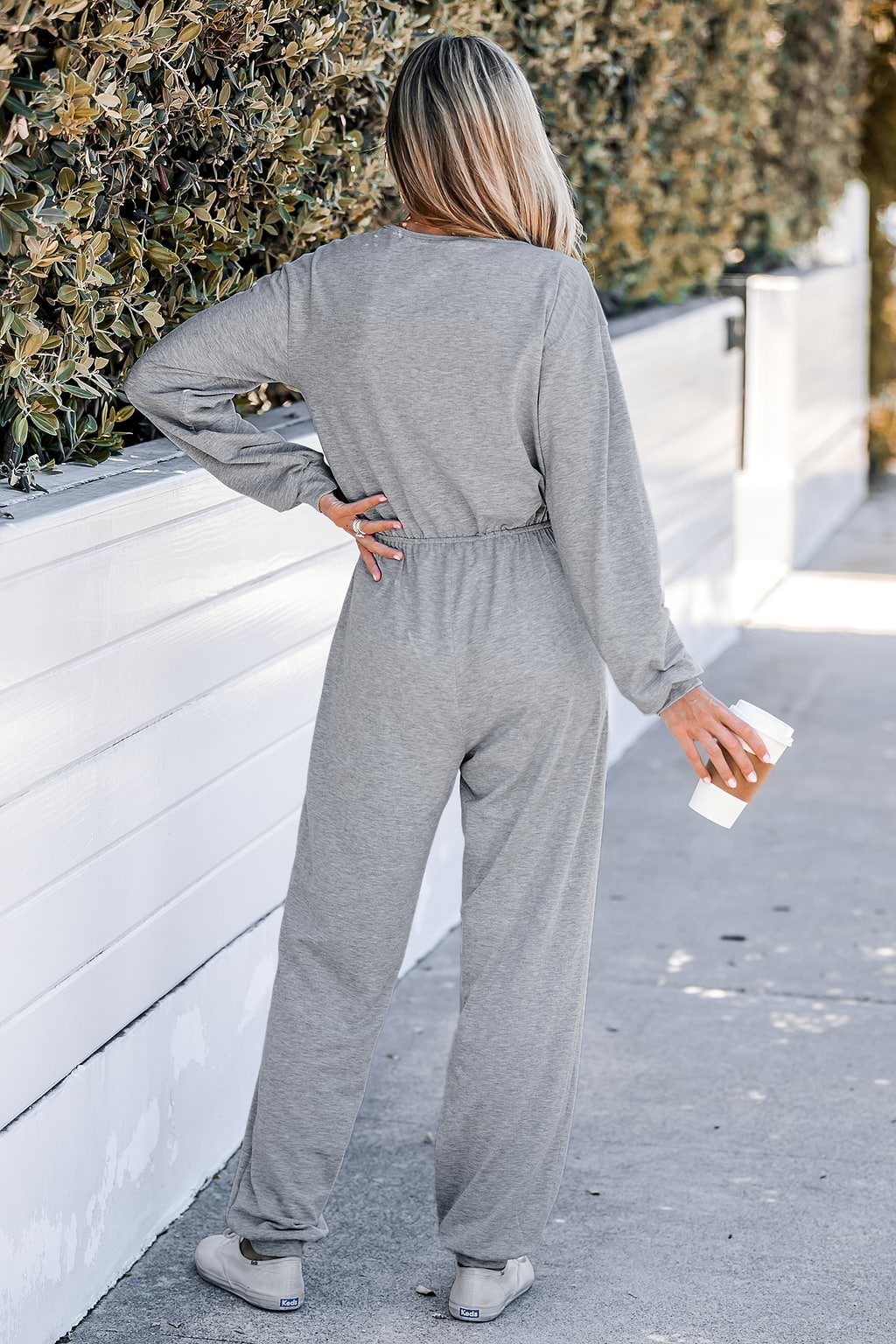 Knit Drawstring Jogger Jumpsuit