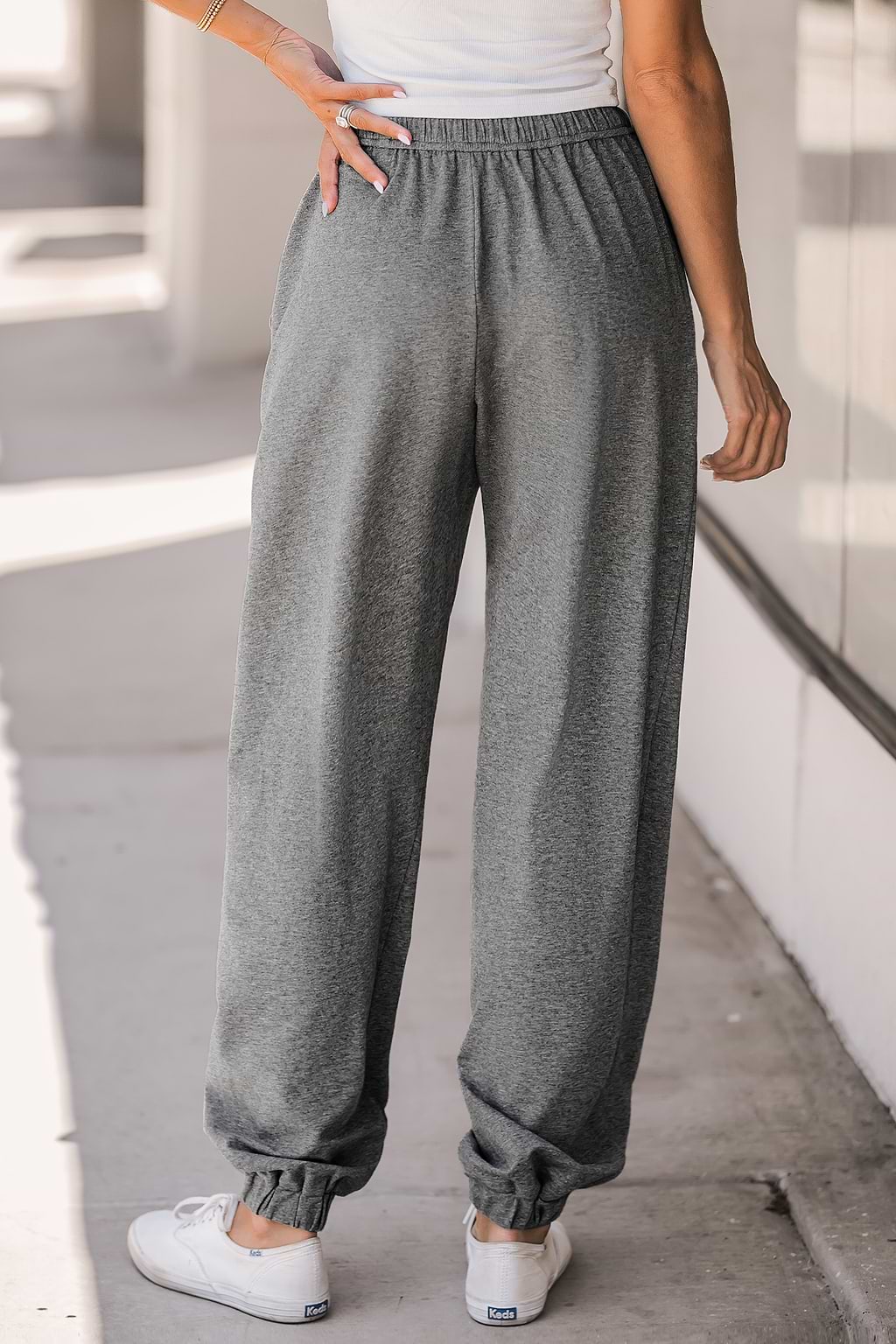 Heathered Knit Drawstring Joggers