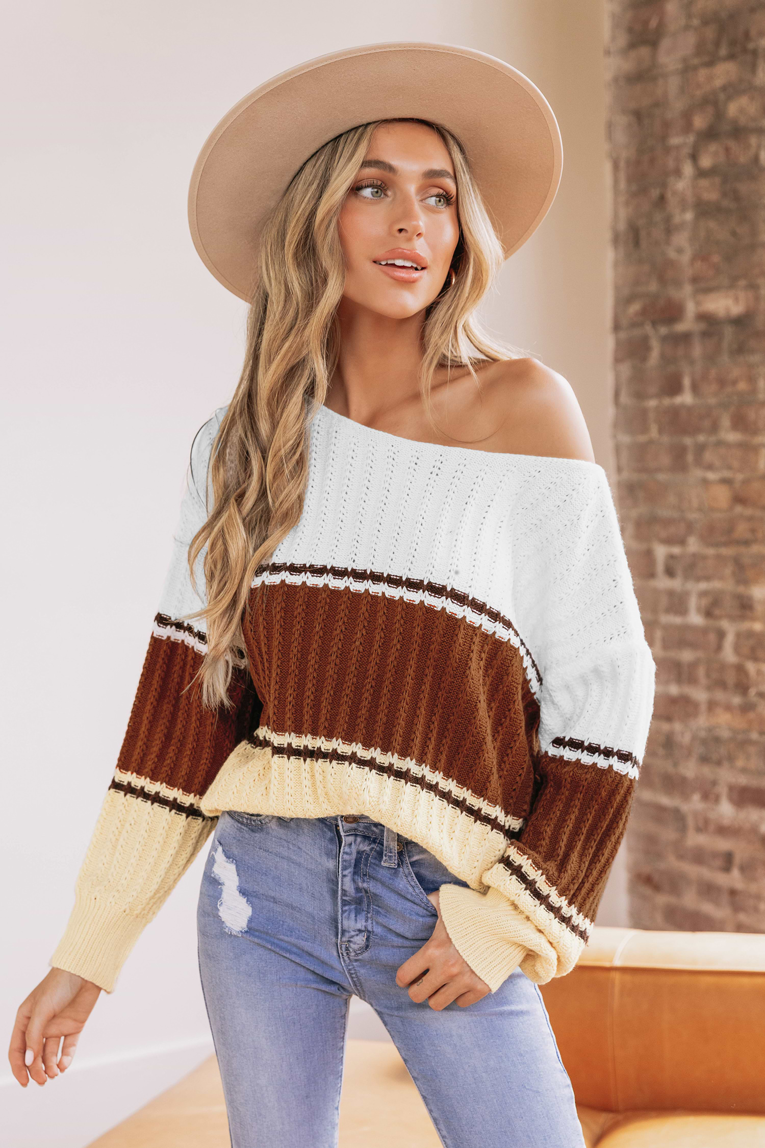 ニット・セーター ASCLO Circle Check Knit (2color) ニット・セーター ASCLO Circle Check Knit (2color) Asclo