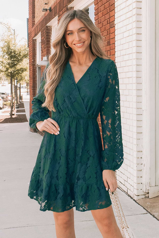 round neck lace dress Yellow Lace Long Sleeves Round Neck Mermaid Prom Dresses , CP0486