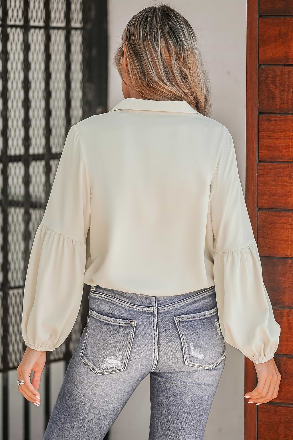 Embroidered Lace V-Neck Top