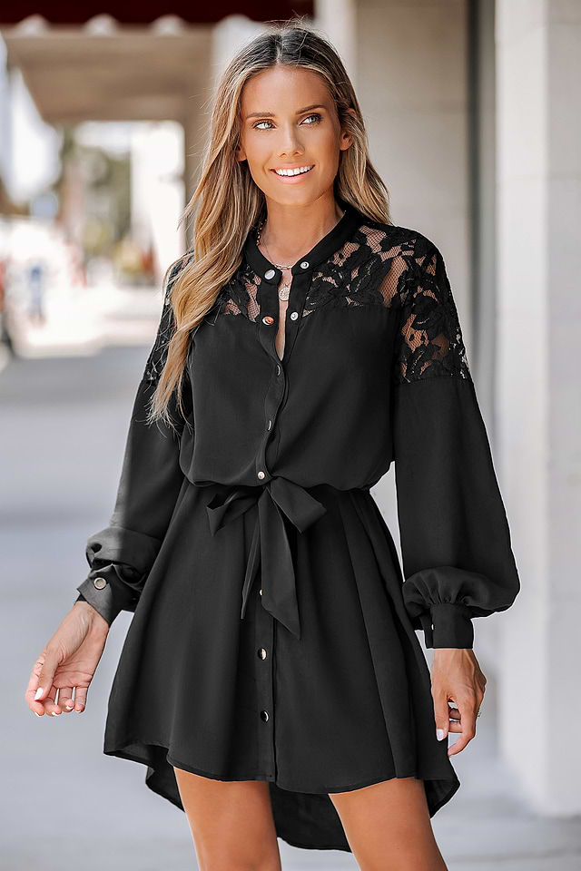 chinese dress ladies Floral Lace Mini Dress – Cotton Candy LA main image 0