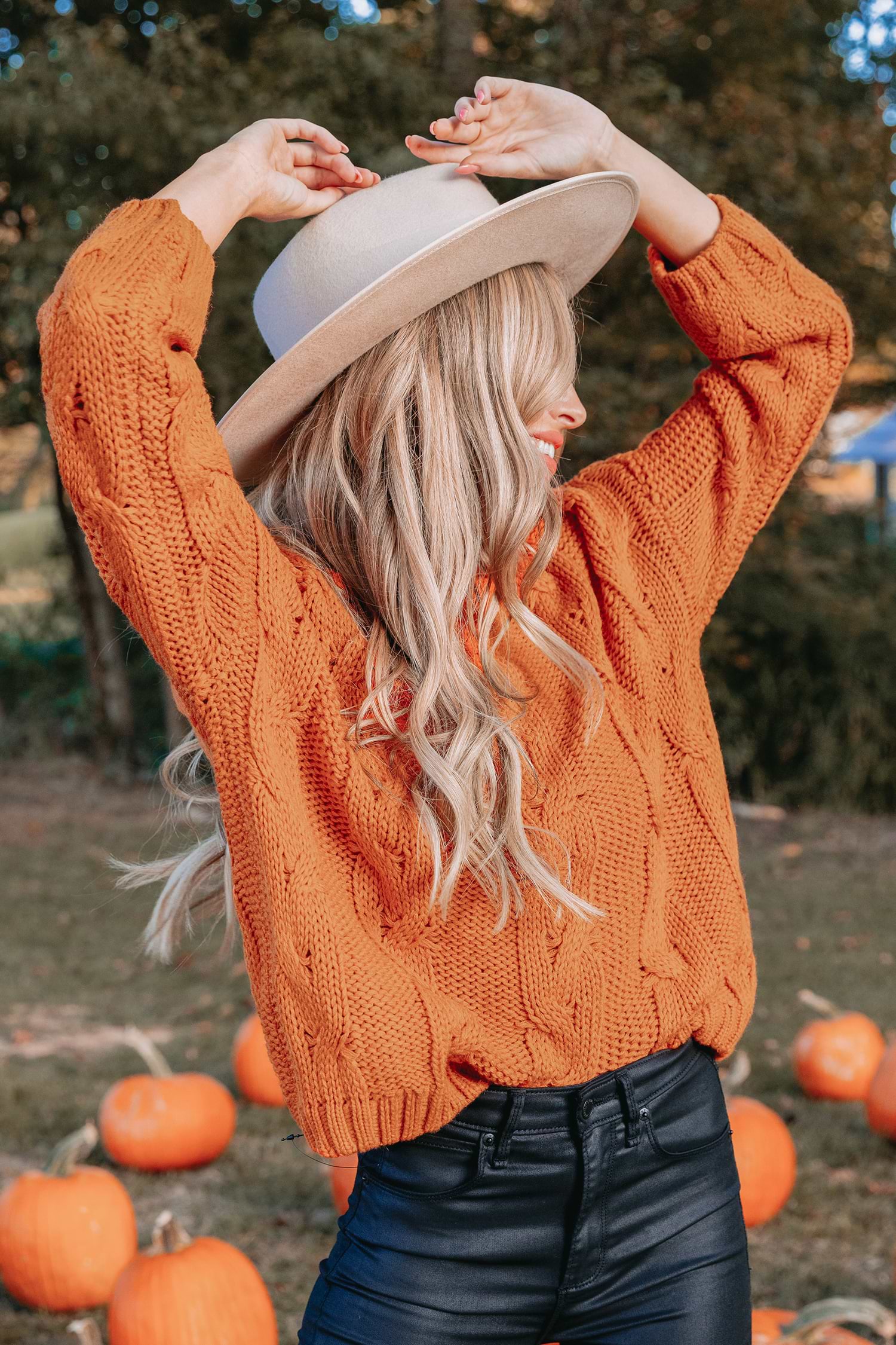 Cable Knit One-Shoulder Sweater