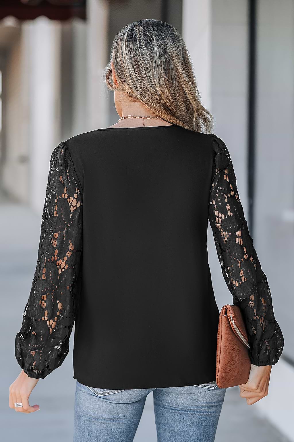 Floral Lace Scalloped Top