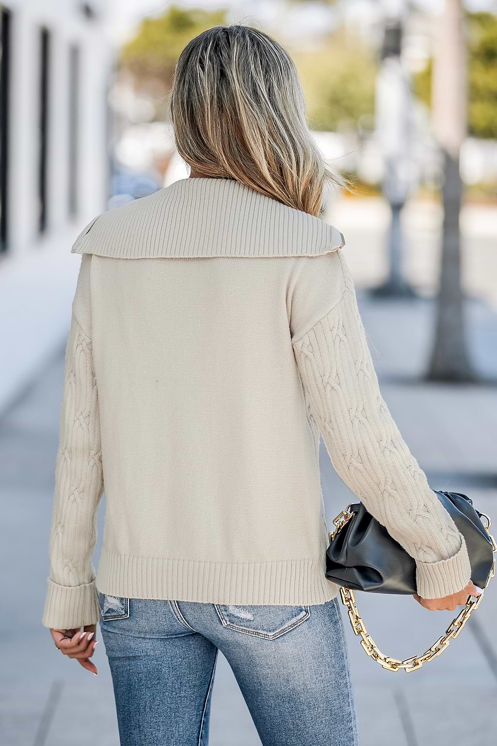 Ribbed Half-Zip Pullover