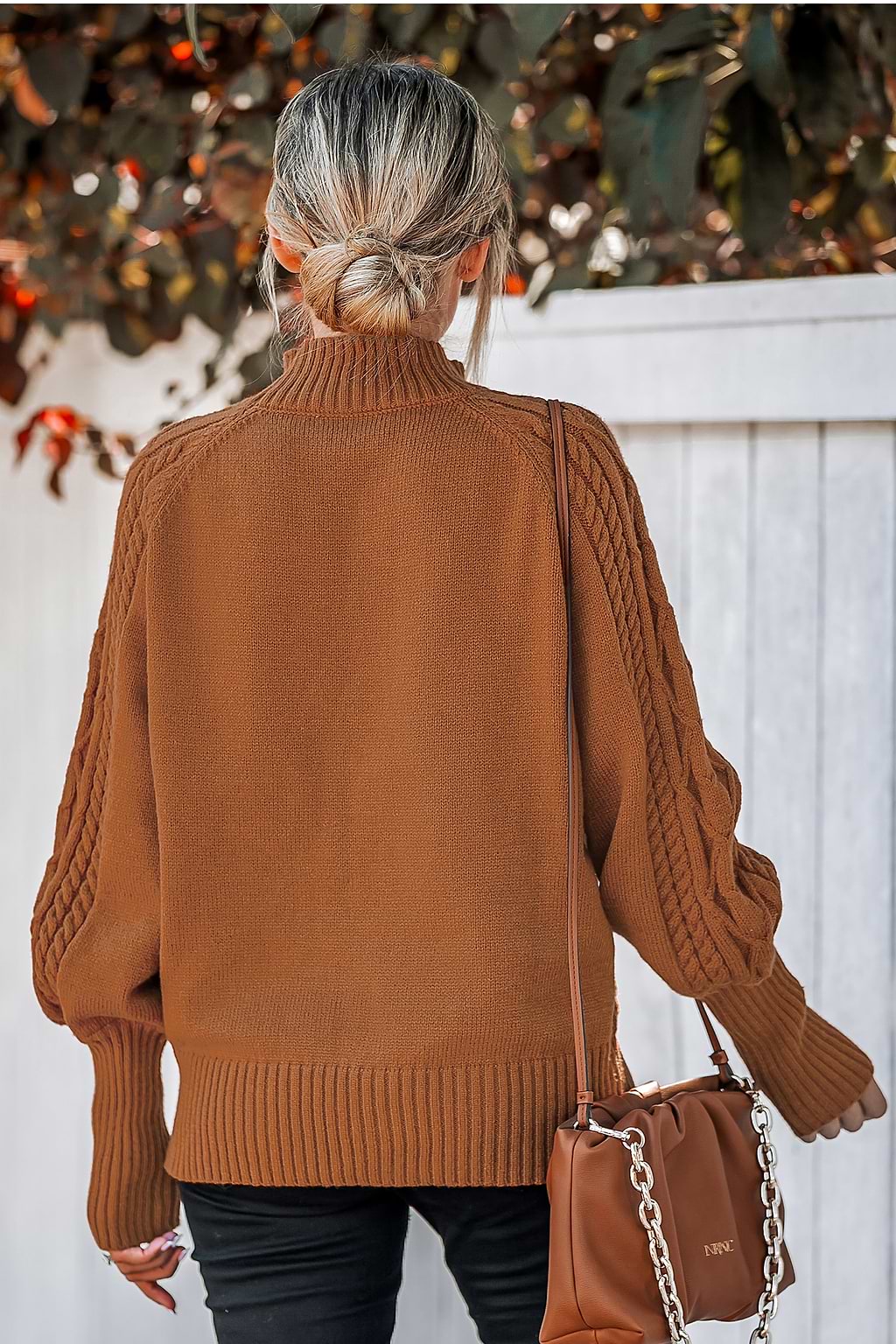 Pumpkin Spice Cable Knit Sweater