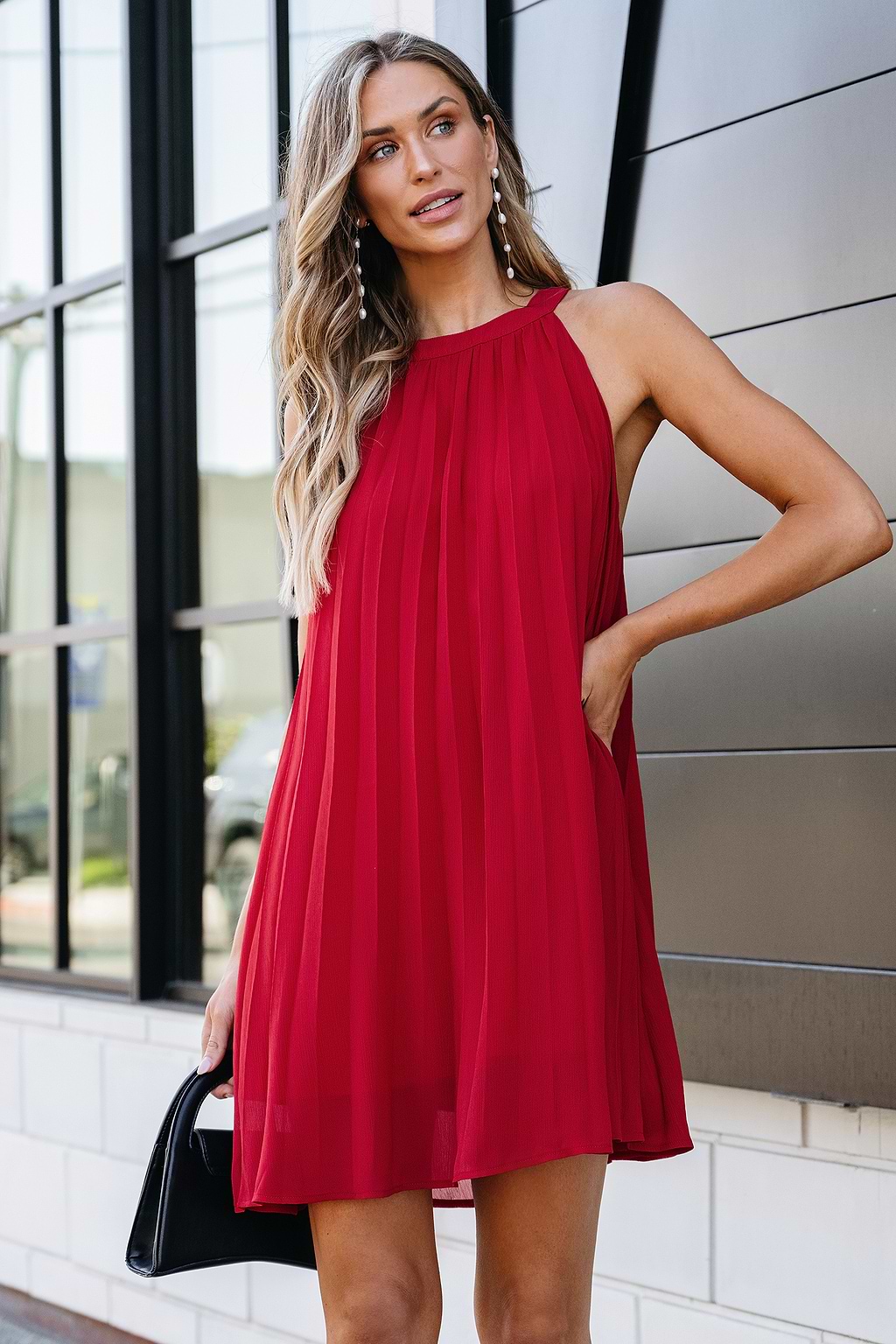 After Hours Sleeveless Flowy Mini Dress