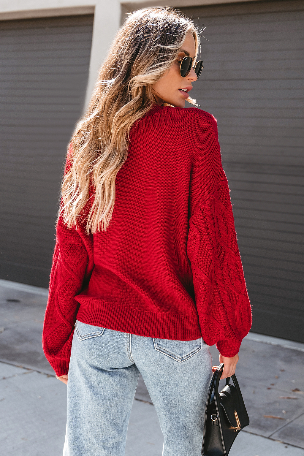 Holiday Vibes Cable Knit Sweater