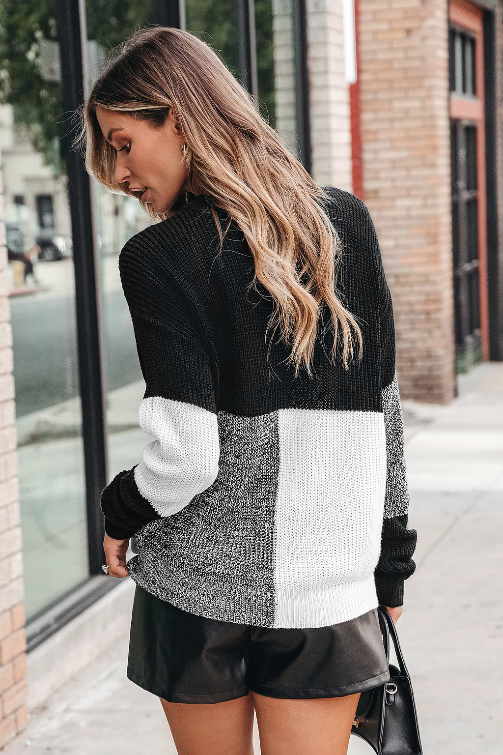 Colorblock Crochet Sweater