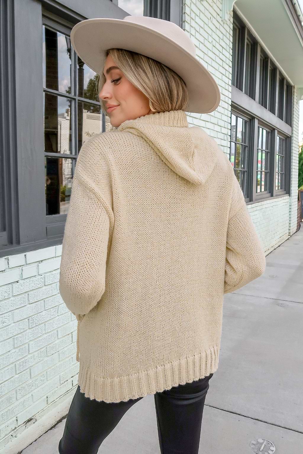 Blush Pink Turtleneck Hoodie