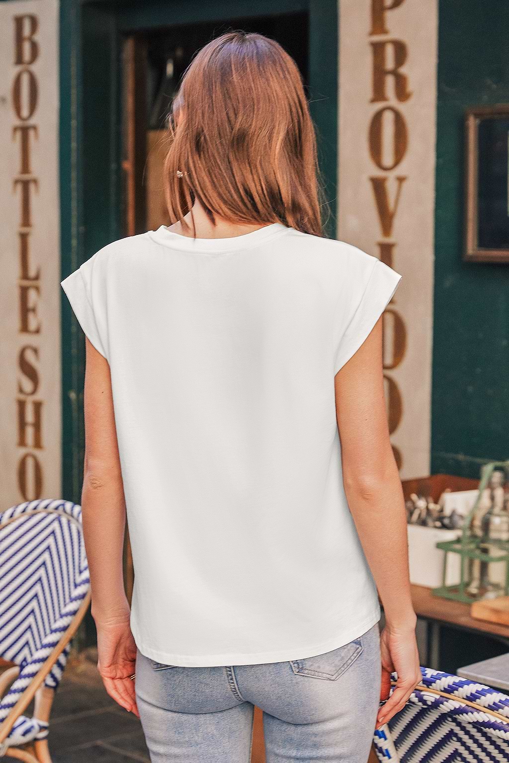 Klassiek T-shirt met kapmouw