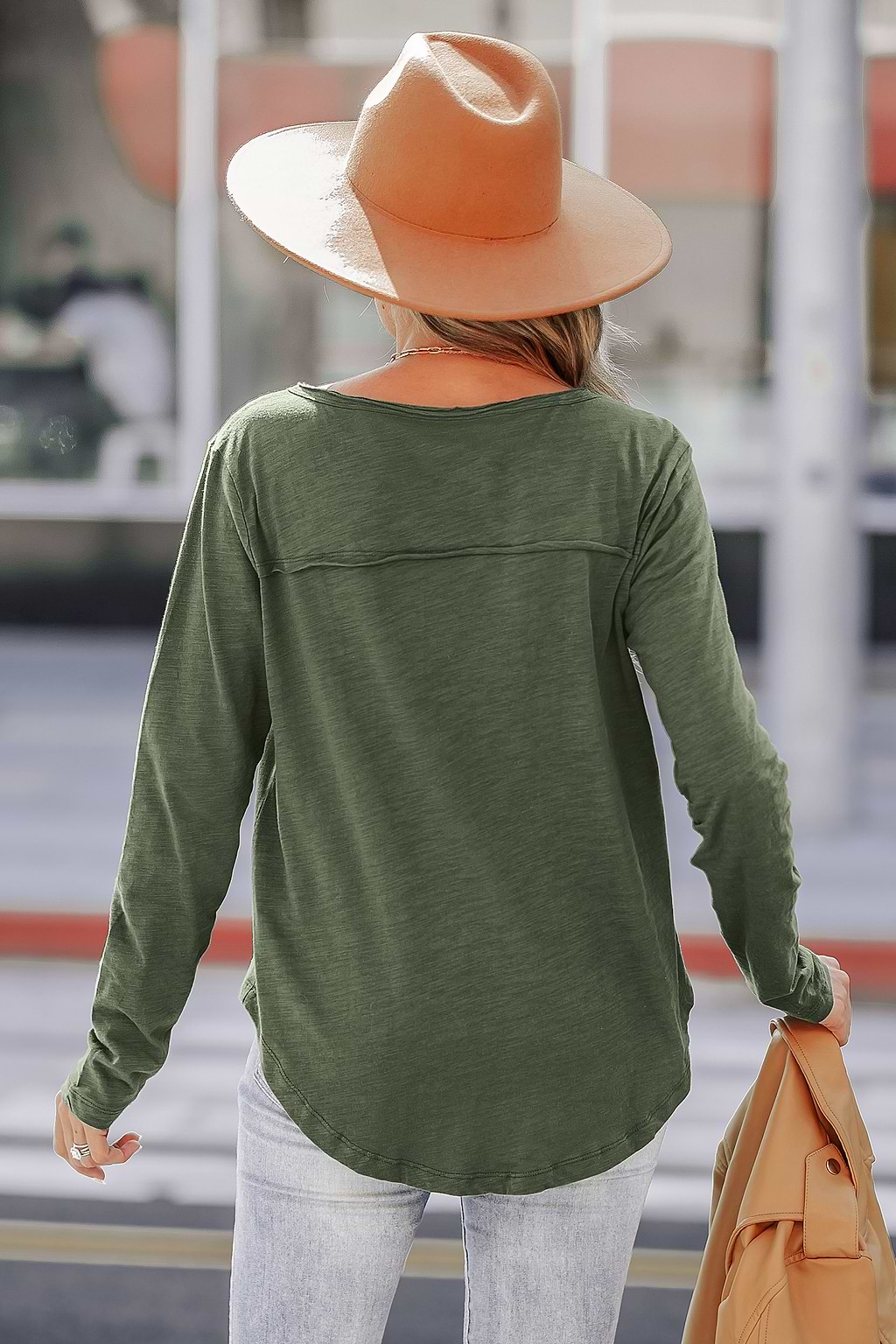 Sage Green Slub Knit Tee