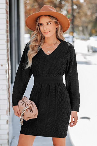 Black Knit Sweater Outfit Knit Sweater Black V Neck Sweater Outfit