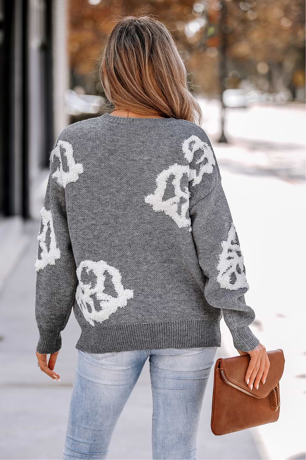 Jersey de punto con estampado floral