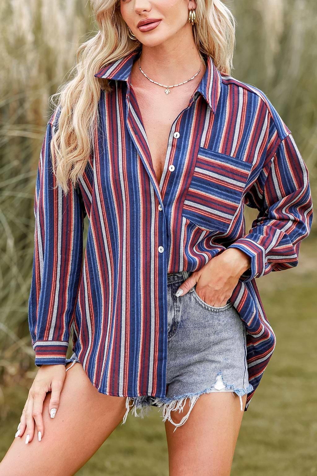 Top met zak en strepen