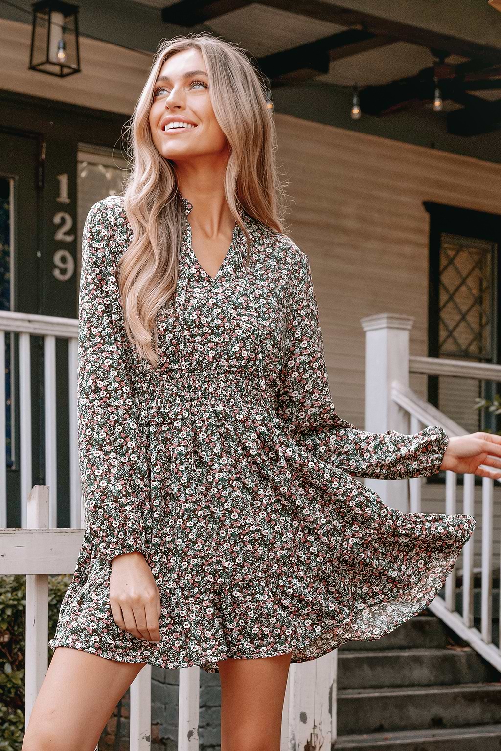 Petite Blooms Mini Ditsy Dress