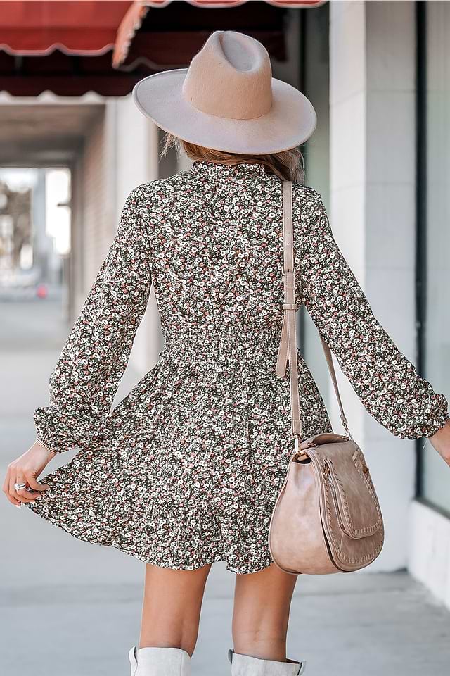 Petite Blooms Mini Ditsy Dress