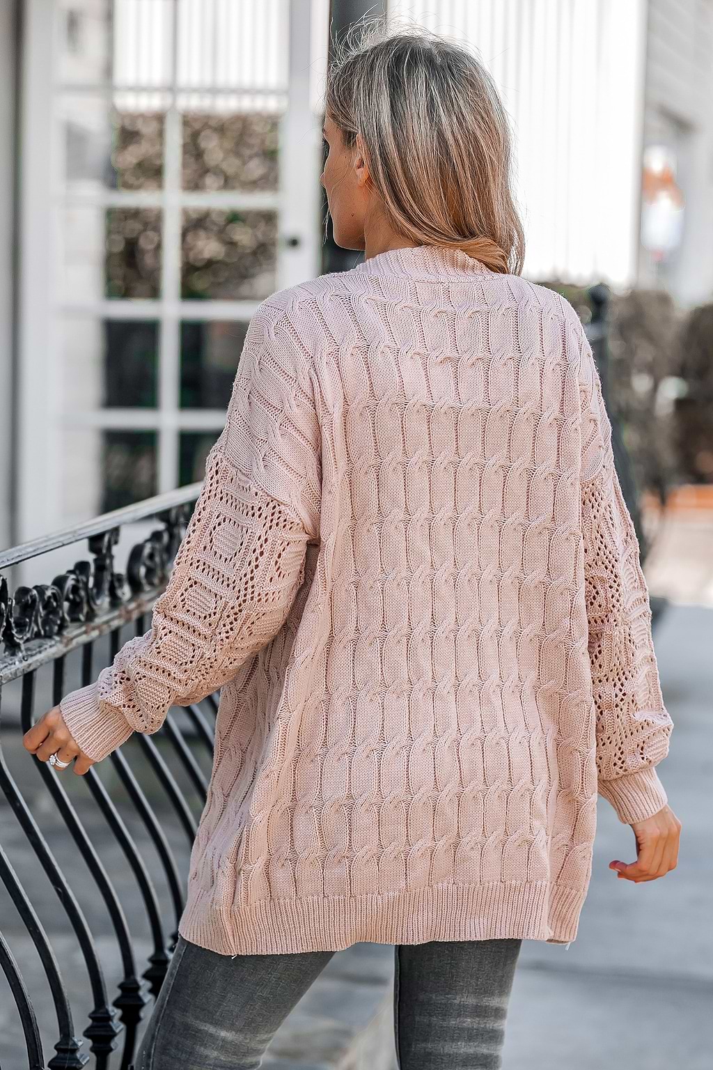 Kabelstrick-Cardigan