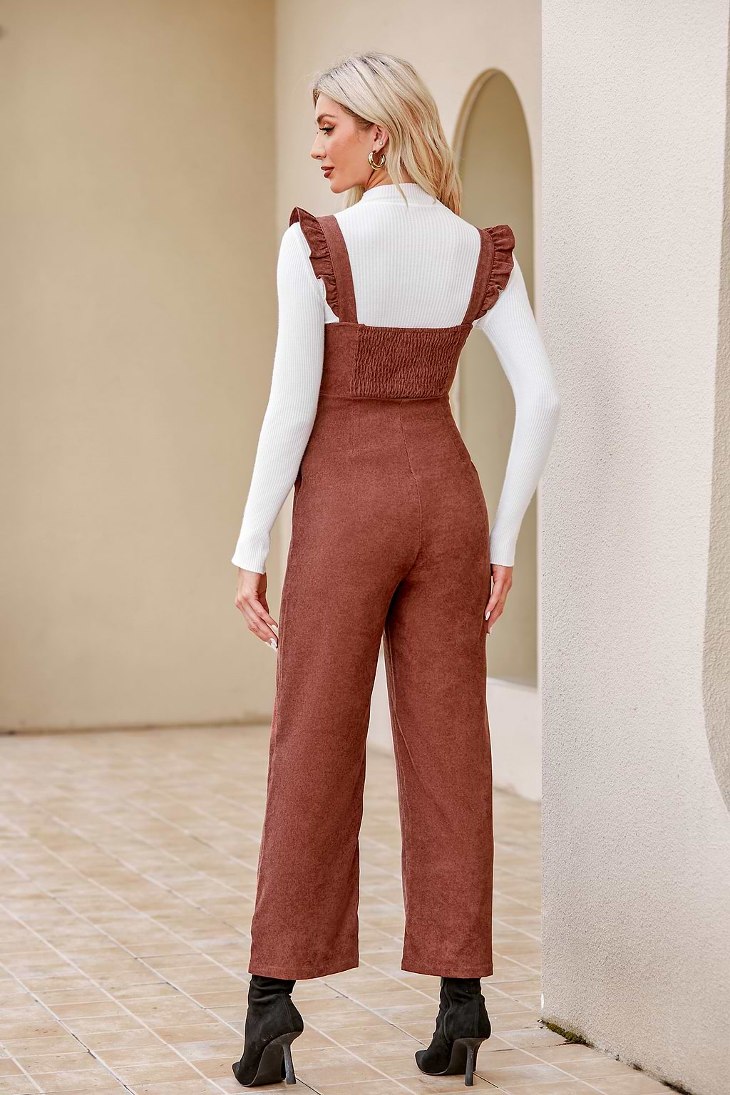 Rustic Charm Square Neck Jumpsuit