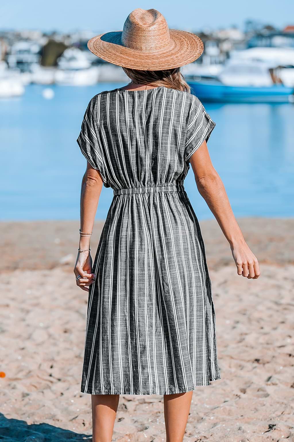 Striped Shoreline Cover-Up Dress