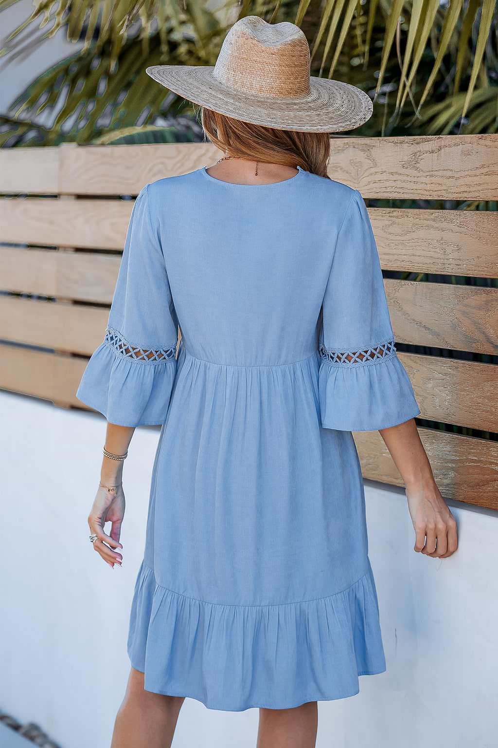 Decorative Flounce Mini Dress